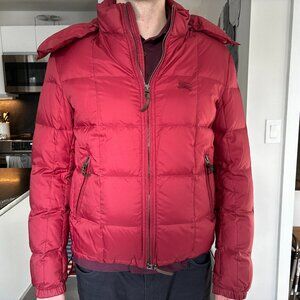 Burberry Brit Puffer Jacket with Plaid Lining